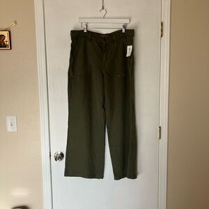 Lucky Brand Women's Olive Wide Leg Pants